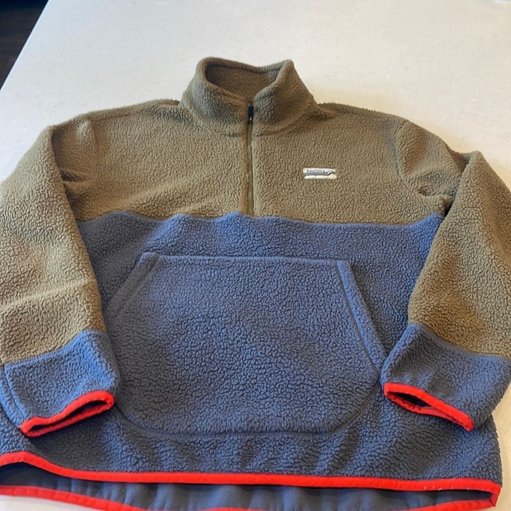 Saucony green and blue Fleece Jacket